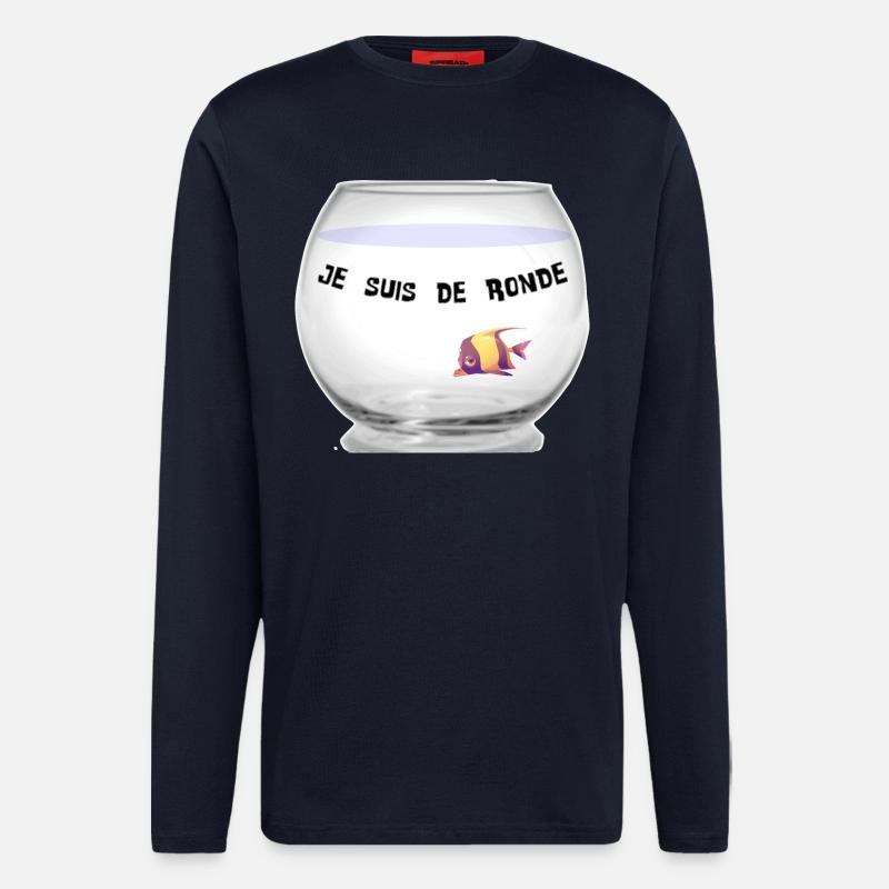 Poisson - Manches longues bio décontracté fabriqué en UE - DARK NAVY