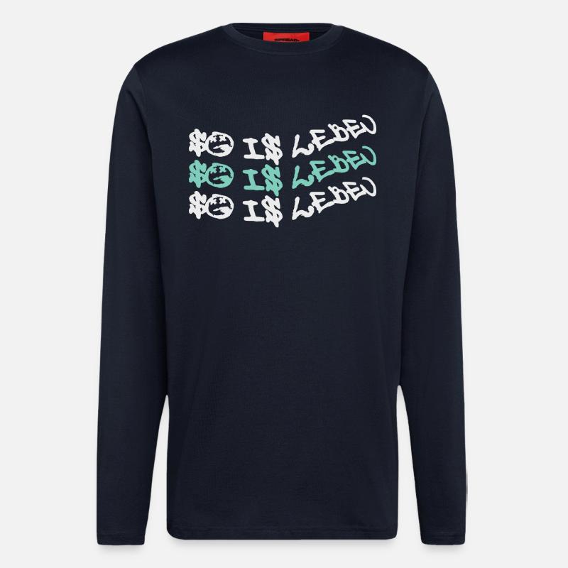 Zitat So is leben - Langarmshirt - made by SPREAD - DARK NAVY
