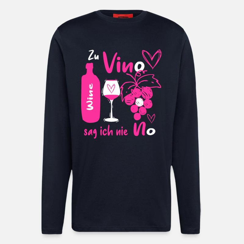 Wine lovers - Longsleeve - made by SPREAD - DARK NAVY