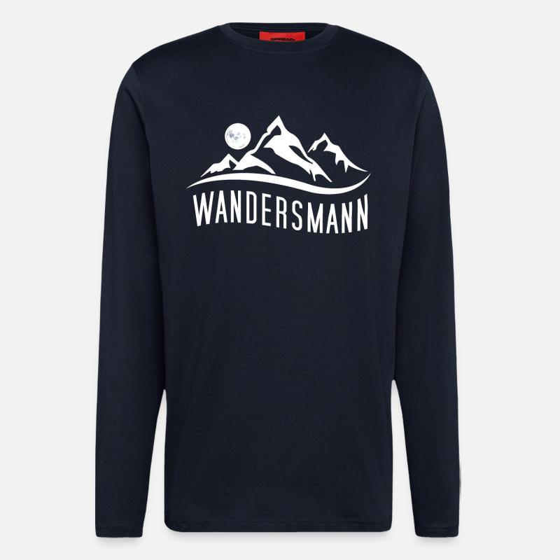 Wandersmann - Für passionierte Wanderer - Langarmshirt - made by SPREAD - DARK NAVY