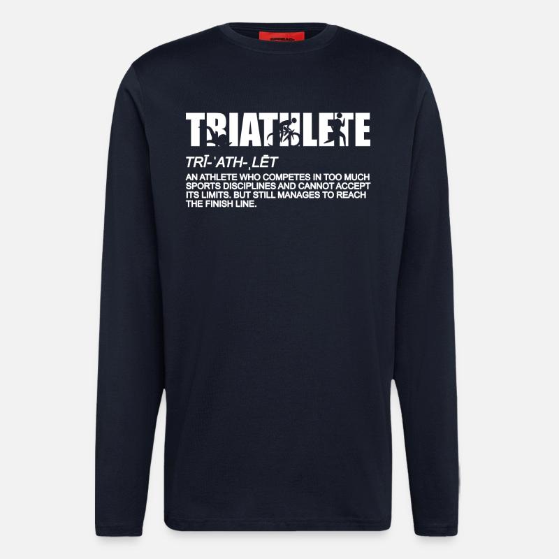 Triathlon Bedeutung - Langarmshirt - made by SPREAD  - DARK NAVY