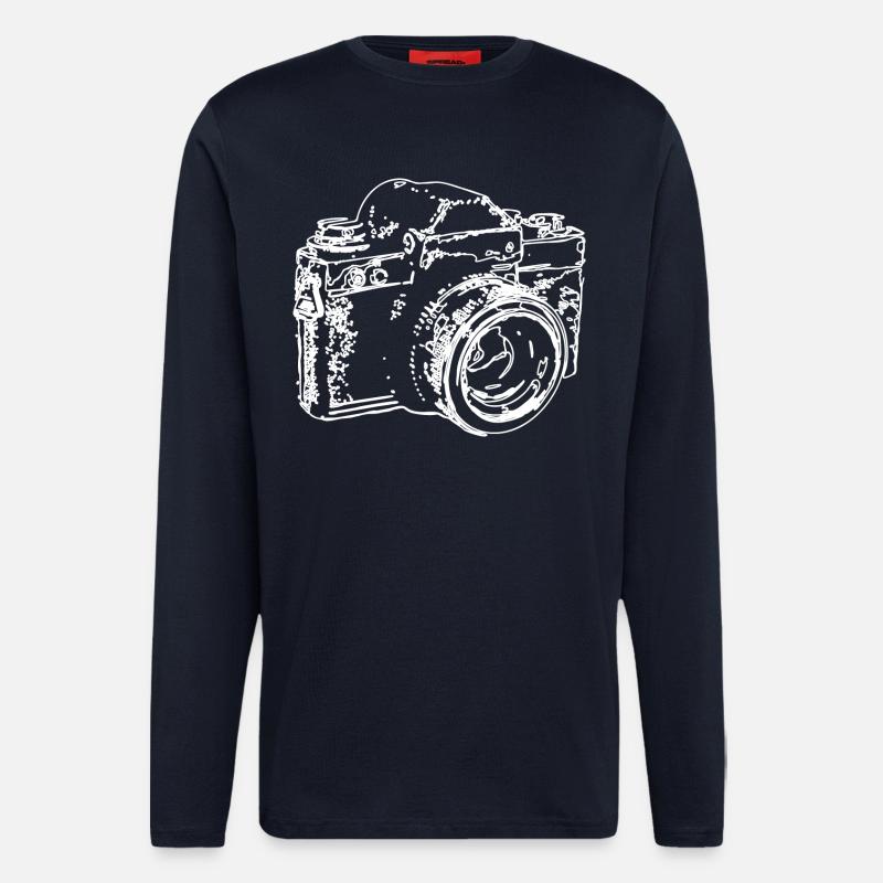 Classic Camera Sketch - Longsleeve - made by SPREAD  - DARK NAVY