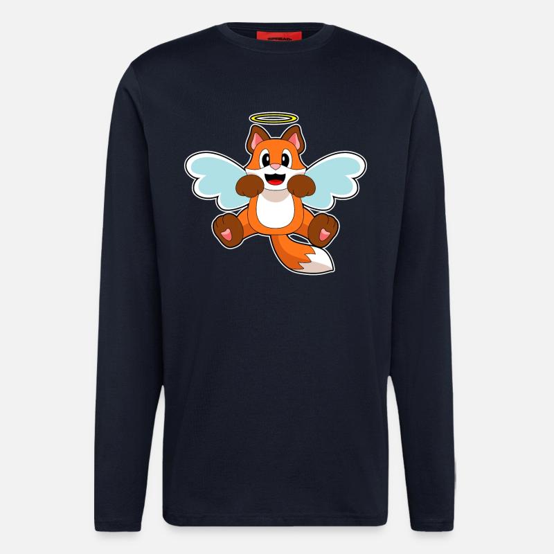 Fox Angel - Manches longues bio décontracté fabriqué en UE - DARK NAVY