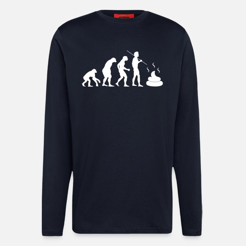 Darmevolution - Langarmshirt - made by SPREAD  - DARK NAVY
