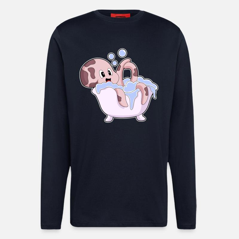 Octopus Bath Bathtub - Longsleeve - made by SPREAD - DARK NAVY