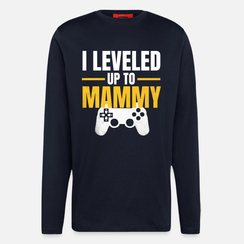 Level Up Mama Gamer - Langarmshirt - made by SPREAD  - DARK NAVY