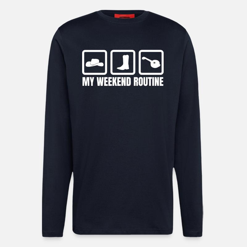 Banjo Weekend Routine - Longsleeve - made by SPREAD  - DARK NAVY