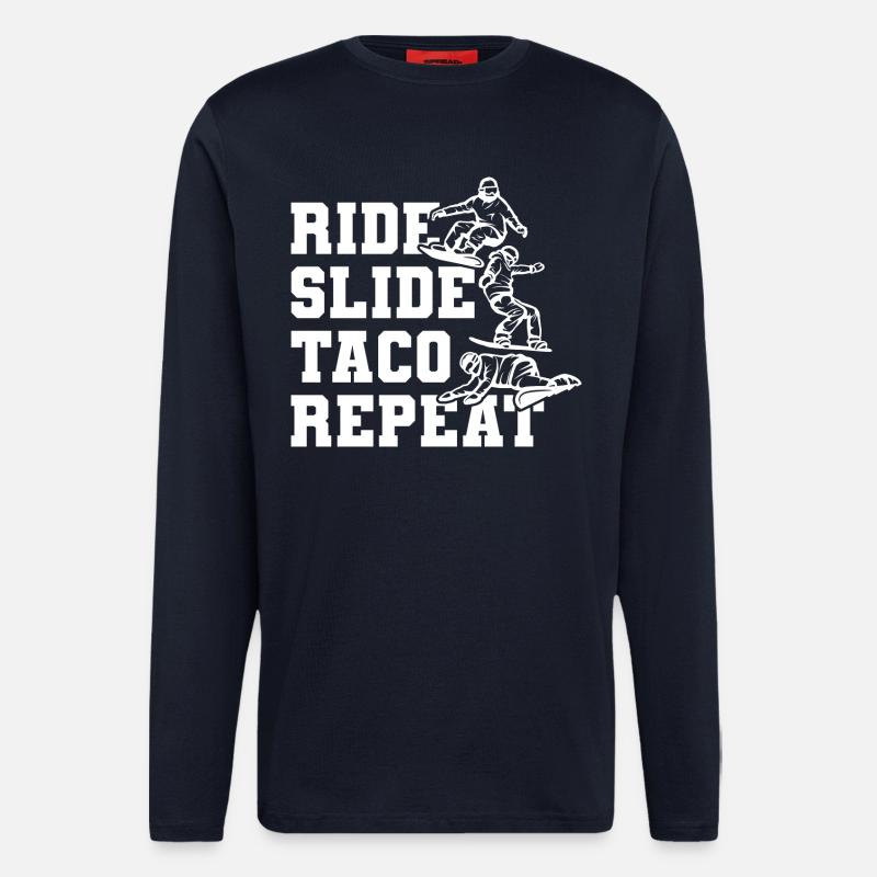 Snowboard Taco - Langarmshirt - made by SPREAD - DARK NAVY