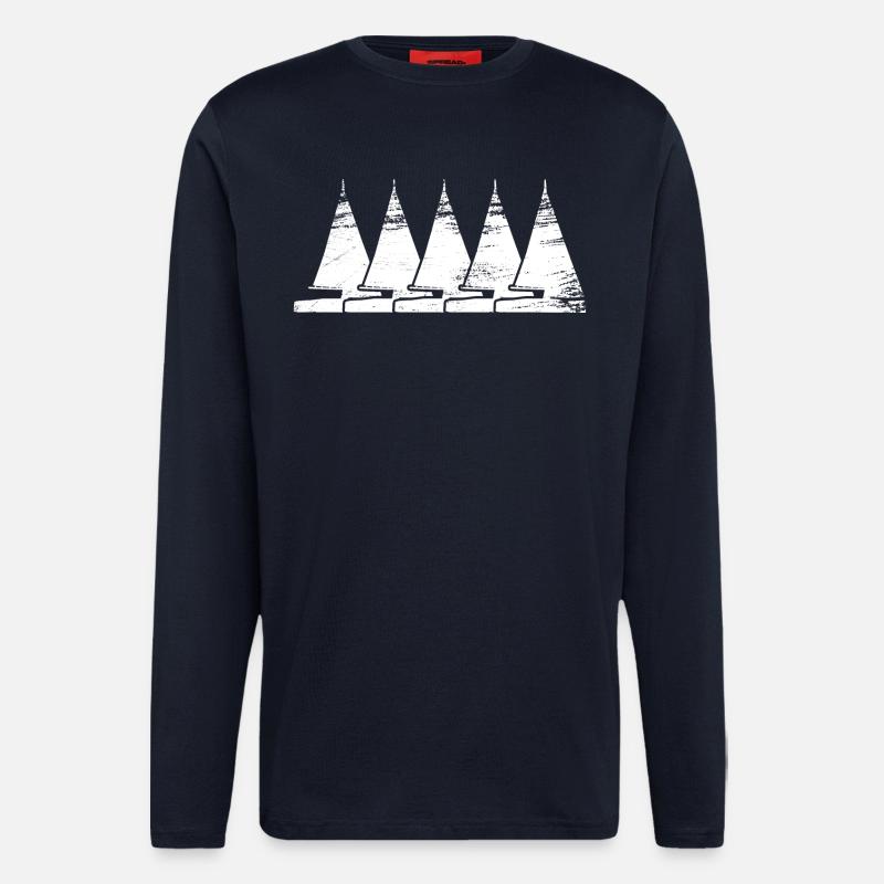 Sailing Ship Drawing - Longsleeve - made by SPREAD  - DARK NAVY