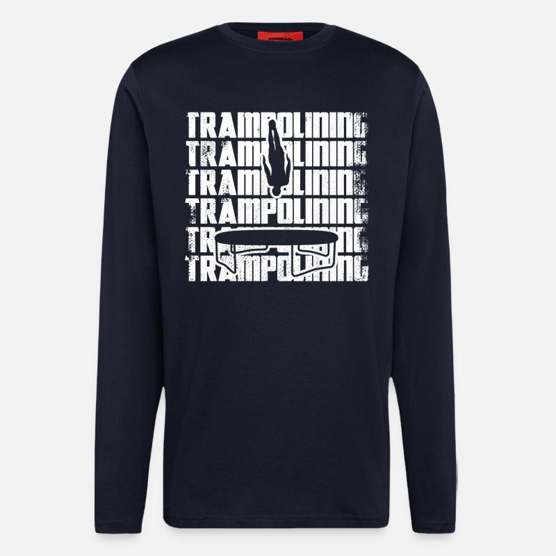 Drôle de pull trampoline - Manches longues bio décontracté fabriqué en UE - DARK NAVY