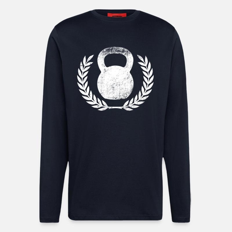 Kettlebell - Langarmshirt - made by SPREAD  - DARK NAVY