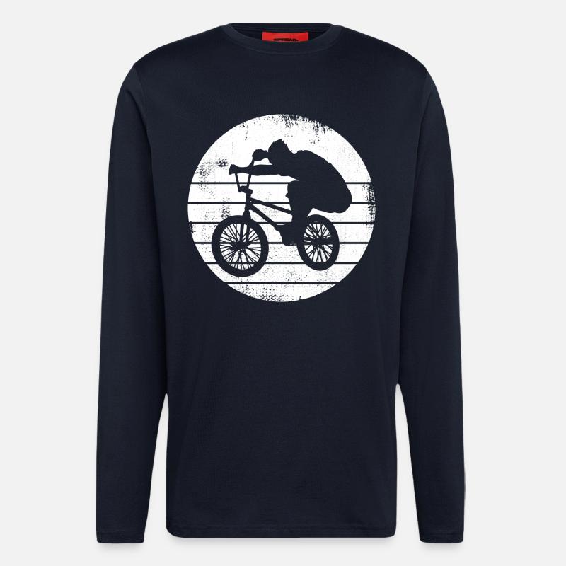 BMX Radfahrer - Langarmshirt - made by SPREAD  - DARK NAVY