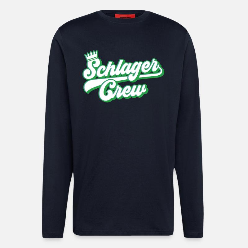 Schlager Crew | Farben änderbar - Langarmshirt - made by SPREAD  - DARK NAVY