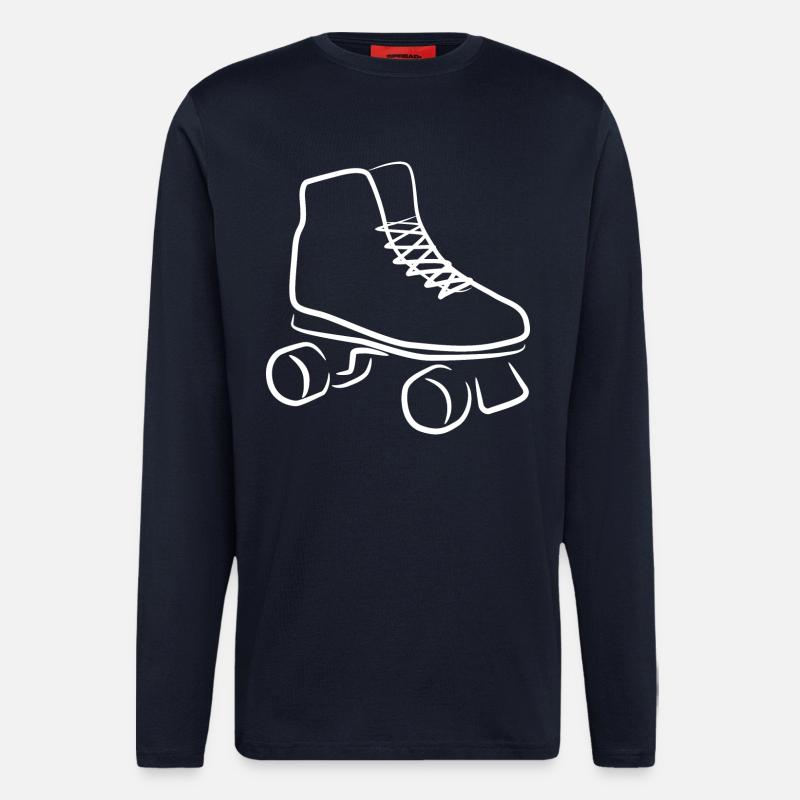 Roller Skates Drawing - Longsleeve - made by SPREAD  - DARK NAVY