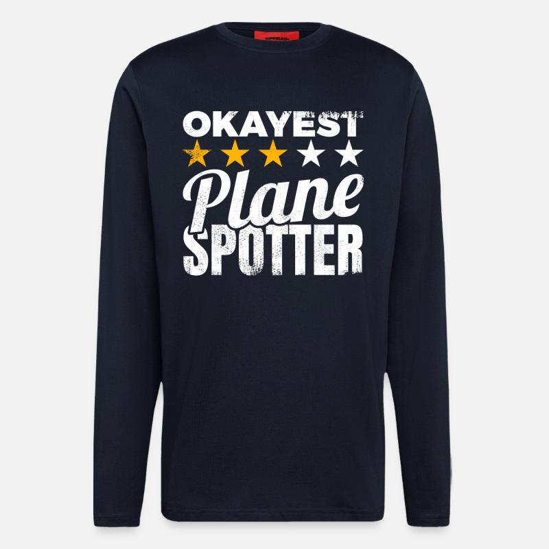 Average Planespotter - Longsleeve - made by SPREAD  - DARK NAVY