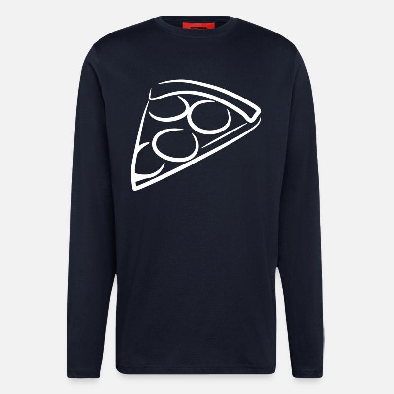 Pizza Skizze - Langarmshirt - made by SPREAD  - DARK NAVY