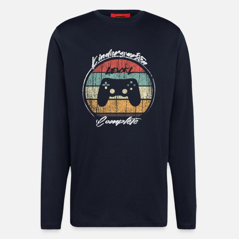 Kindergarten Level Complete Gamer - Langarmshirt - made by SPREAD  - DARK NAVY
