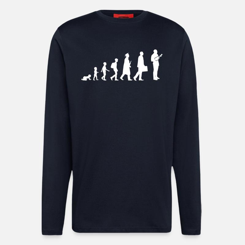 Evolution Ukulélé - Manches longues bio décontracté fabriqué en UE - DARK NAVY