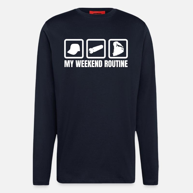 My weekend routine - Longsleeve - made by SPREAD  - DARK NAVY