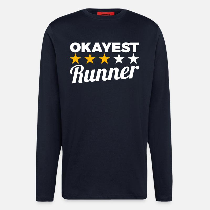 Durchschnittlicher Läufer - Langarmshirt - made by SPREAD  - DARK NAVY