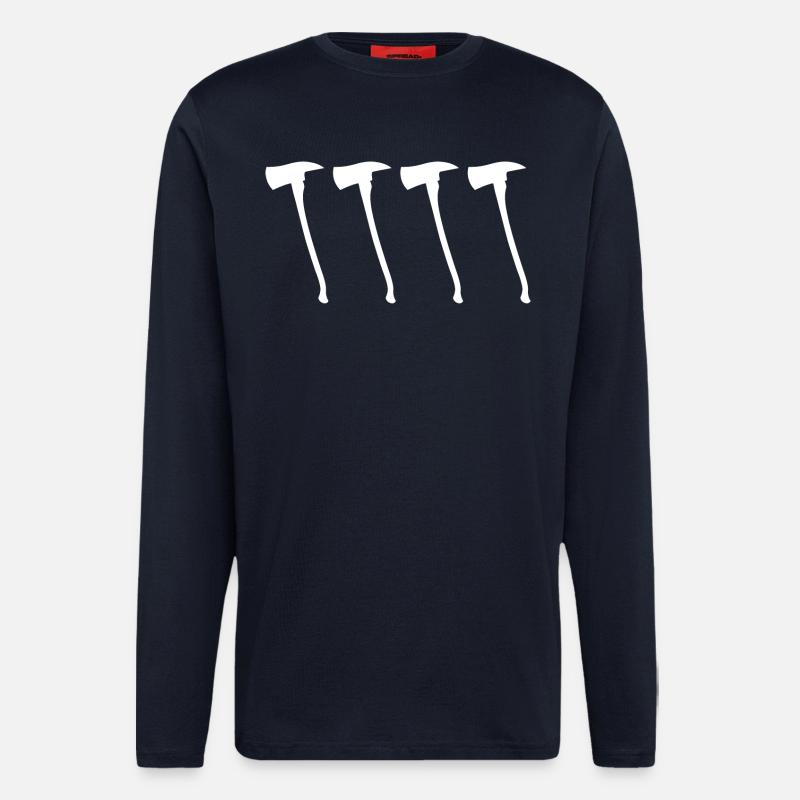 Fireman's Axe Sketch - Longsleeve - made by SPREAD  - DARK NAVY