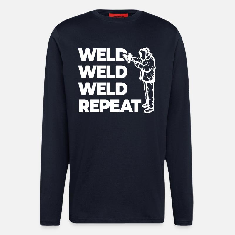 Weld Weld Weld Repeat - Langarmshirt - made by SPREAD  - DARK NAVY