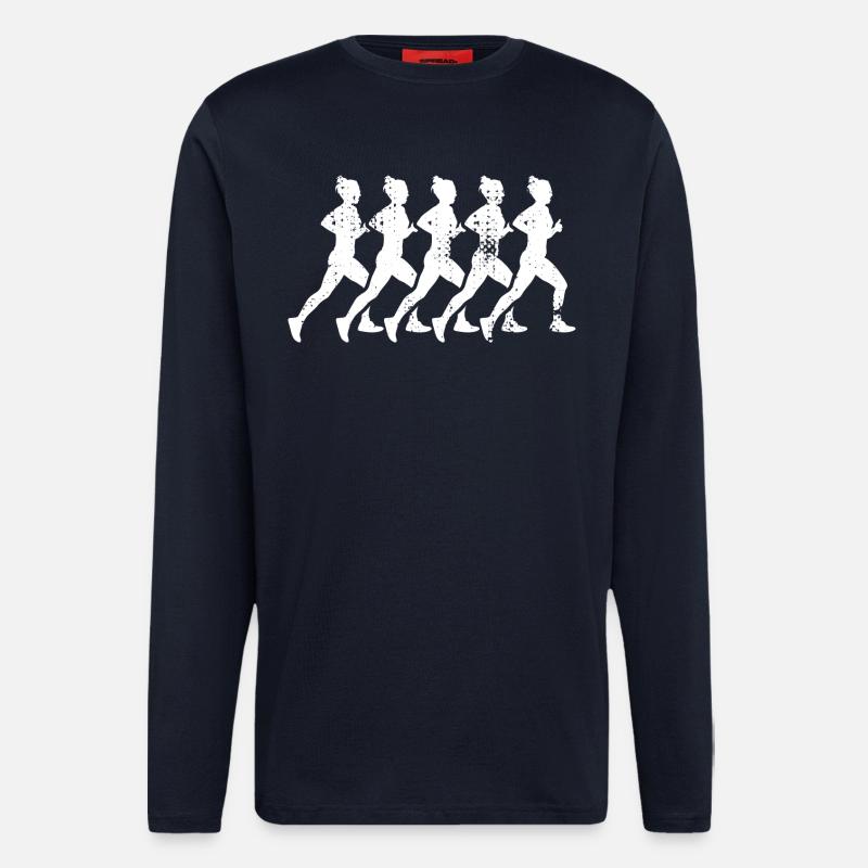 Laufende Mädchen - Langarmshirt - made by SPREAD  - DARK NAVY