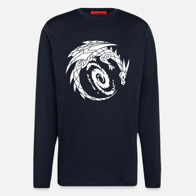 Galaktischer Drache - Langarmshirt - made by SPREAD  - DARK NAVY