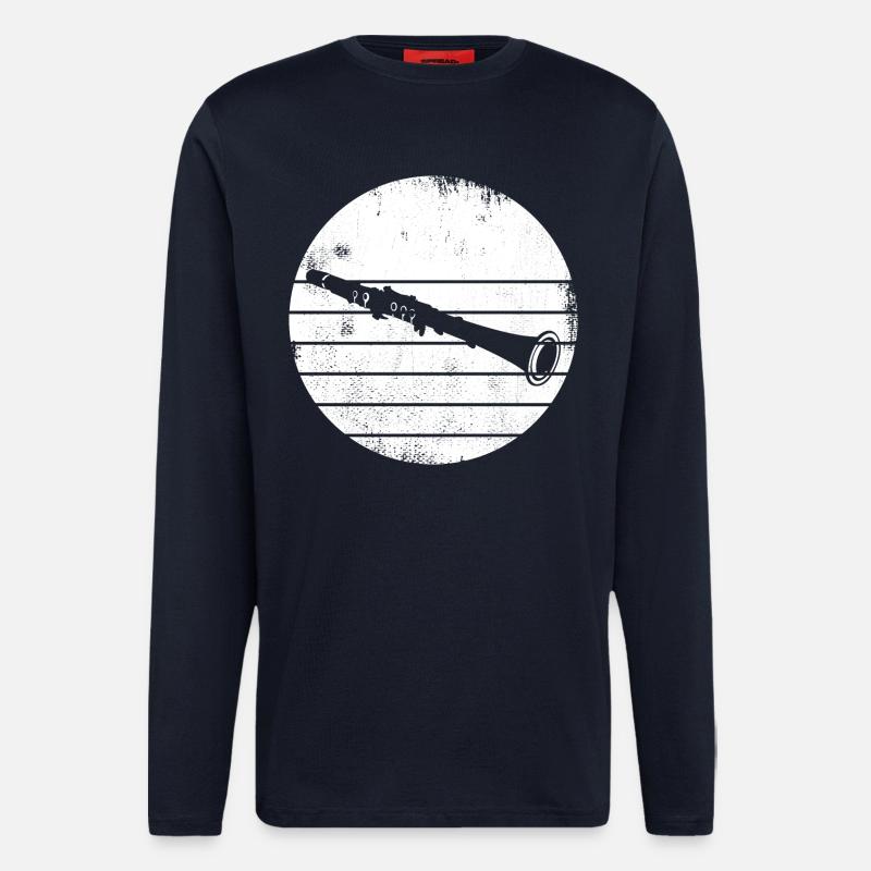 Klarinette Skizze - Langarmshirt - made by SPREAD  - DARK NAVY