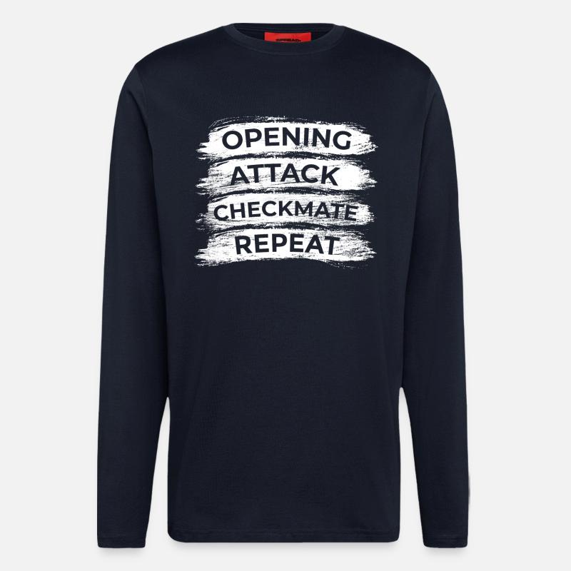 Chess Techniques - Longsleeve - made by SPREAD  - DARK NAVY