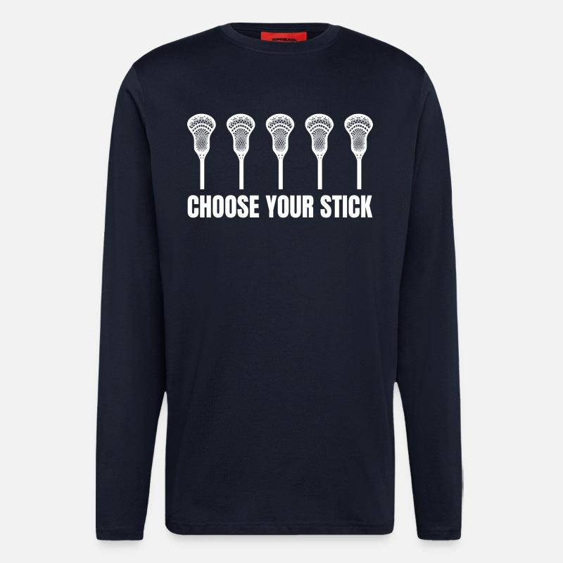 Lacrosse Schläger - Langarmshirt - made by SPREAD - DARK NAVY