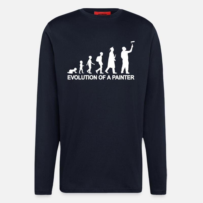 Development from child to painter - Longsleeve - made by SPREAD - DARK NAVY