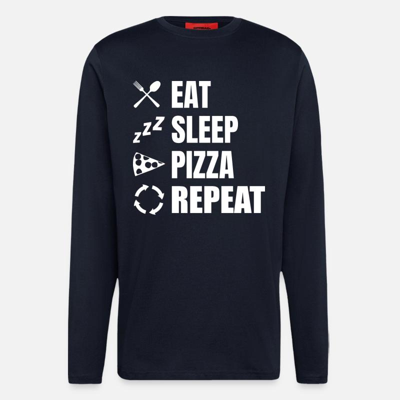 Eat Sleep Pizza Repeat - Longsleeve - made by SPREAD  - DARK NAVY