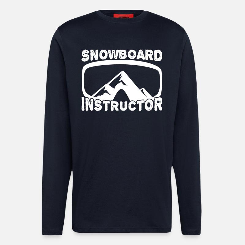 Funny Snowboard Instructor - Longsleeve - made by SPREAD  - DARK NAVY