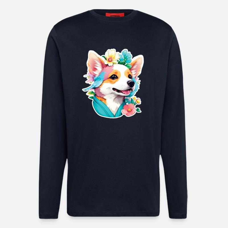 Corgi - Longsleeve - made by SPREAD  - DARK NAVY