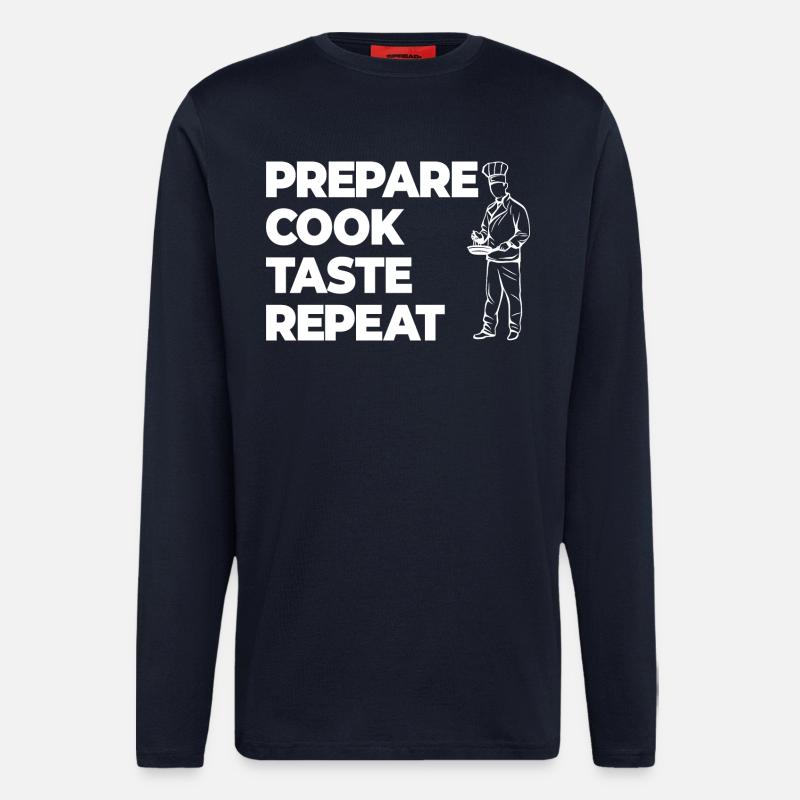 Vorbereiten Kochen Abschmecken - Langarmshirt - made by SPREAD  - DARK NAVY
