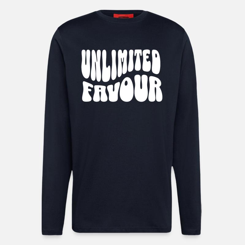 Faveur illimitée. - Manches longues bio décontracté fabriqué en UE - DARK NAVY