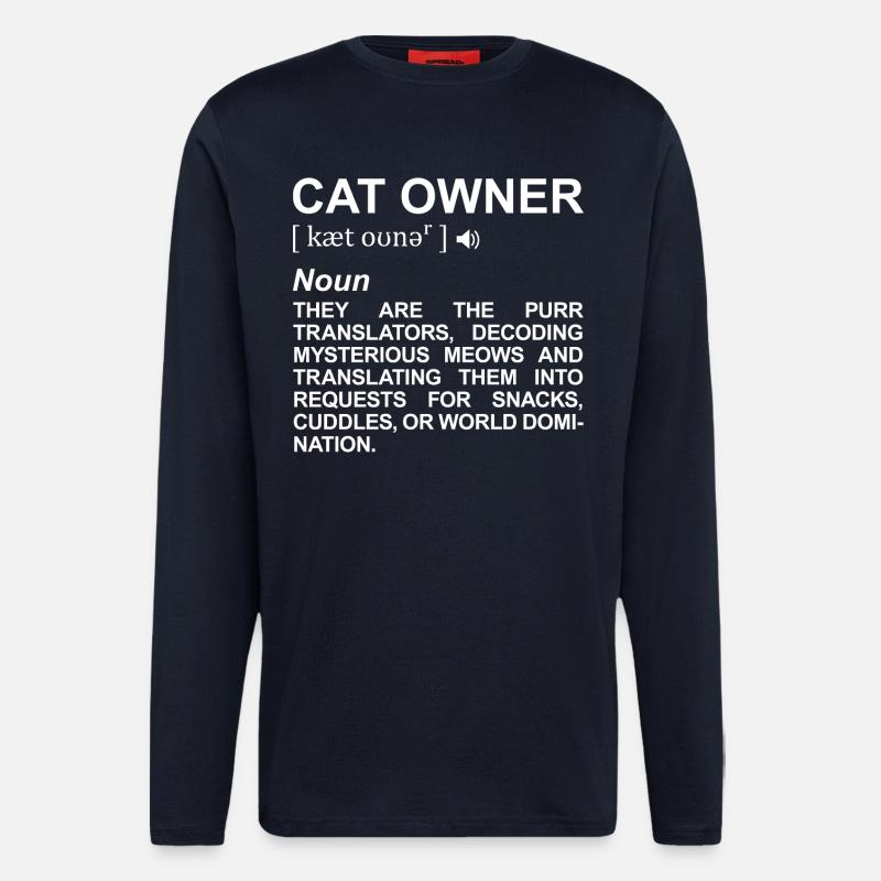 Katzenbesitzer Begriff - Langarmshirt - made by SPREAD - DARK NAVY