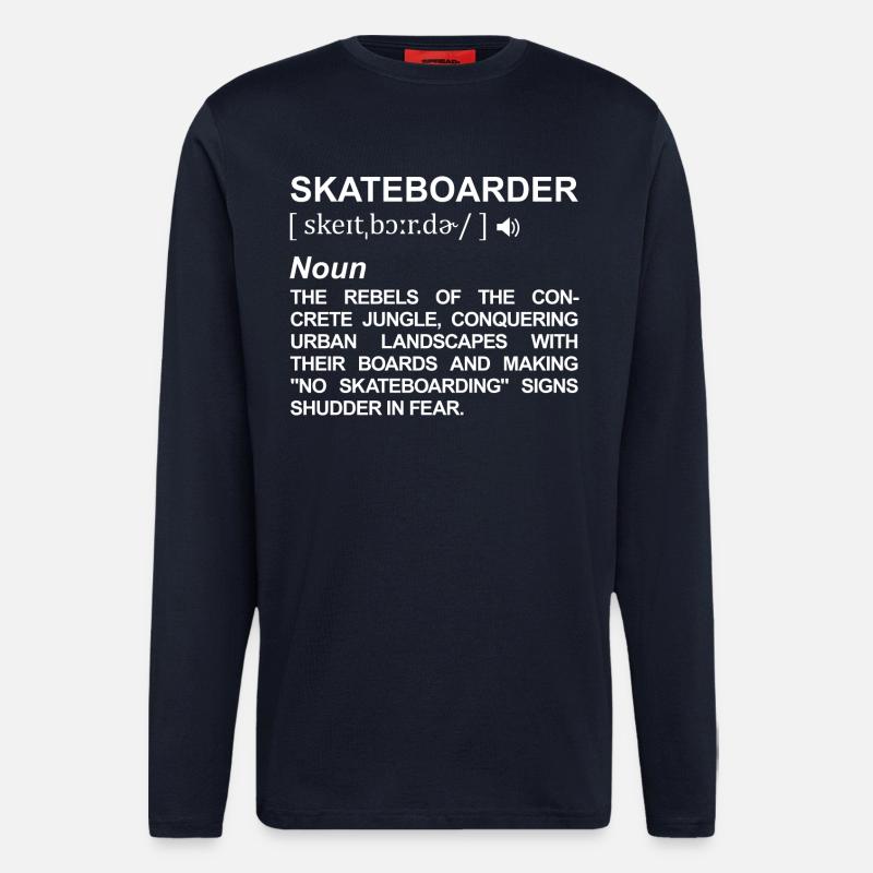 Skateboarder Definition - Langarmshirt - made by SPREAD  - DARK NAVY