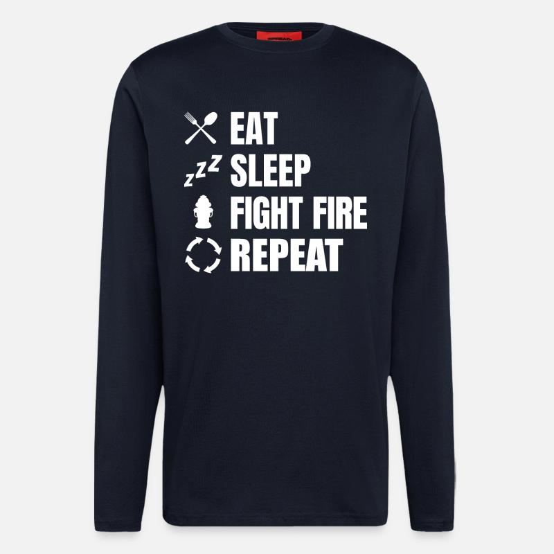 Firefighters Schedule - Longsleeve - made by SPREAD  - DARK NAVY