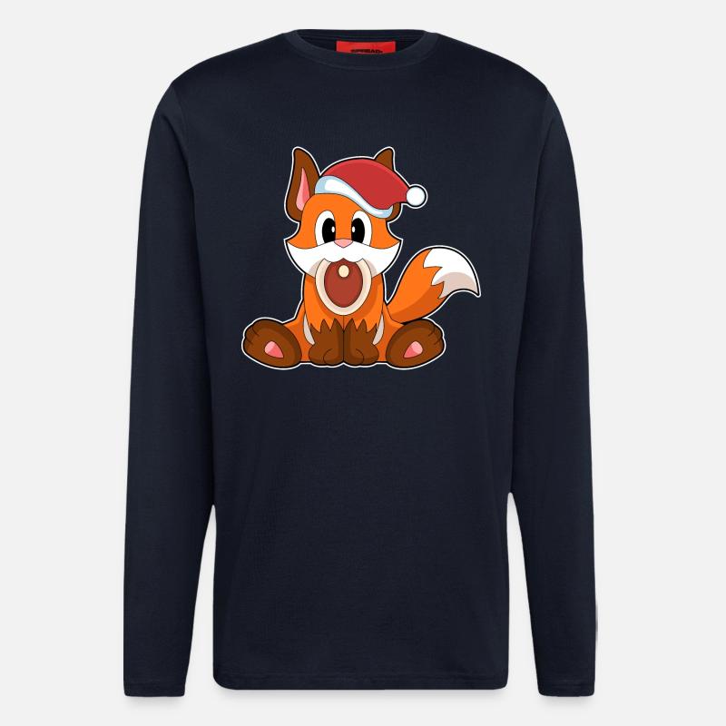 Fox Christmas Meat - Longsleeve - made by SPREAD  - DARK NAVY