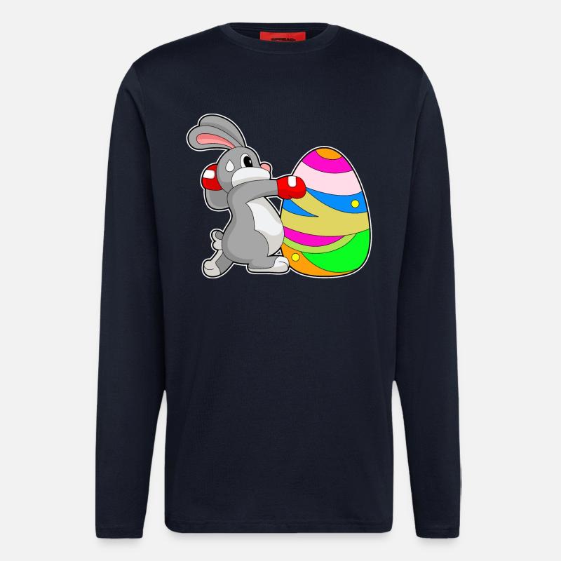 Bunny Easter Boxes - Longsleeve - made by SPREAD  - DARK NAVY