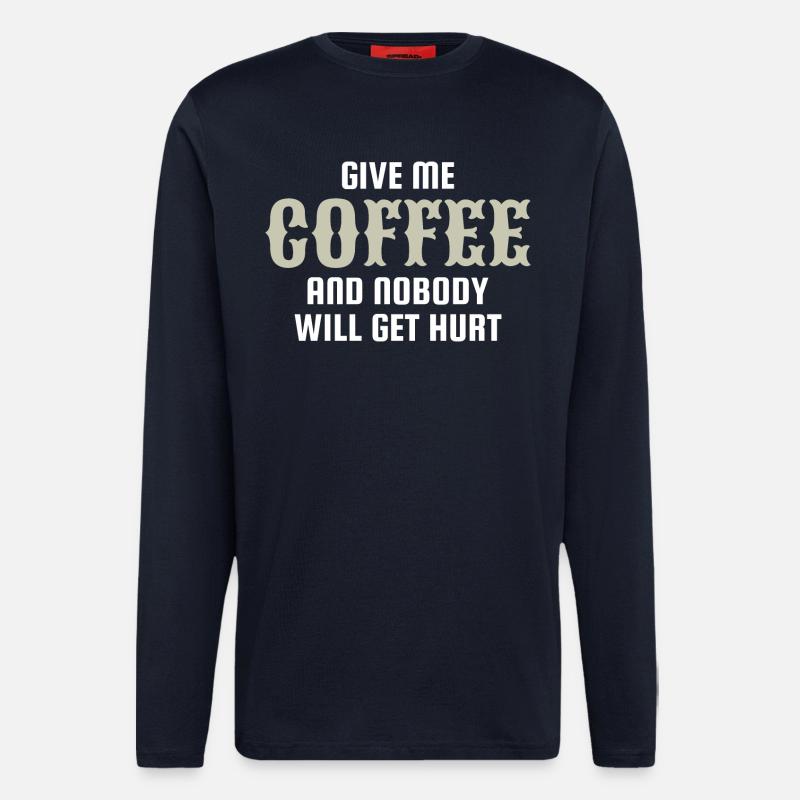 coffee cafe espresso cappuccino - Longsleeve - made by SPREAD - DARK NAVY