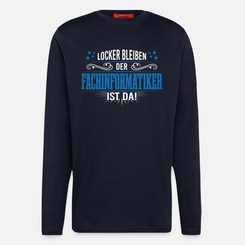 Fachinformatiker programmierer support admin - Langarmshirt - made by SPREAD  - DARK NAVY