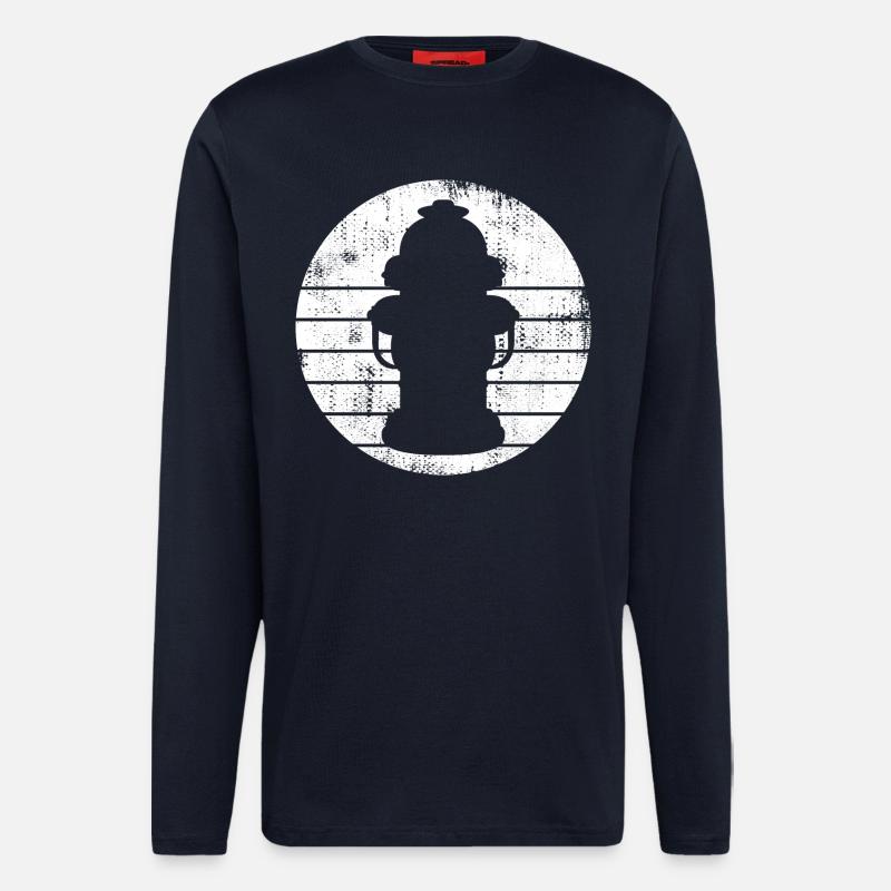 Fire Hydrant Drawing - Longsleeve - made by SPREAD  - DARK NAVY