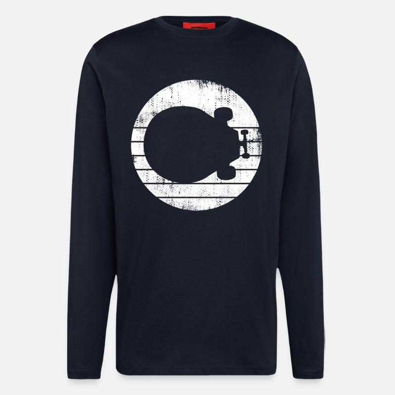 Skateboard Zeichnung - Langarmshirt - made by SPREAD  - DARK NAVY