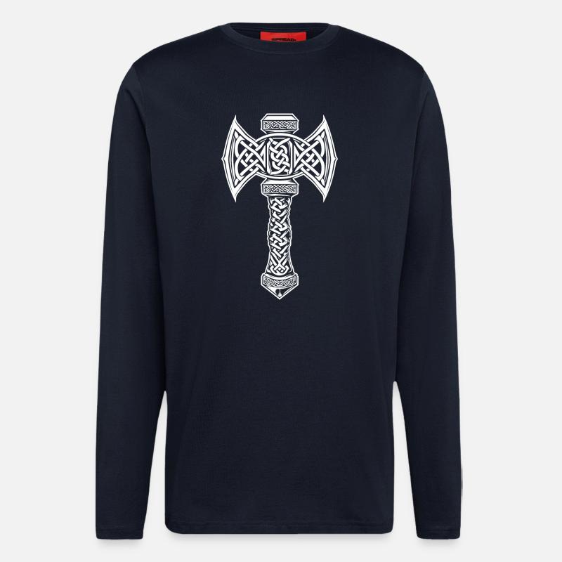 Mjöllnir Wikinger-Symbol - Langarmshirt - made by SPREAD  - DARK NAVY