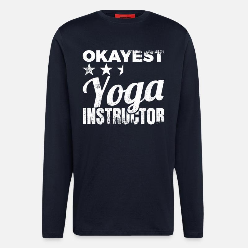 Durchschnittlicher Yogalehrer - Langarmshirt - made by SPREAD  - DARK NAVY