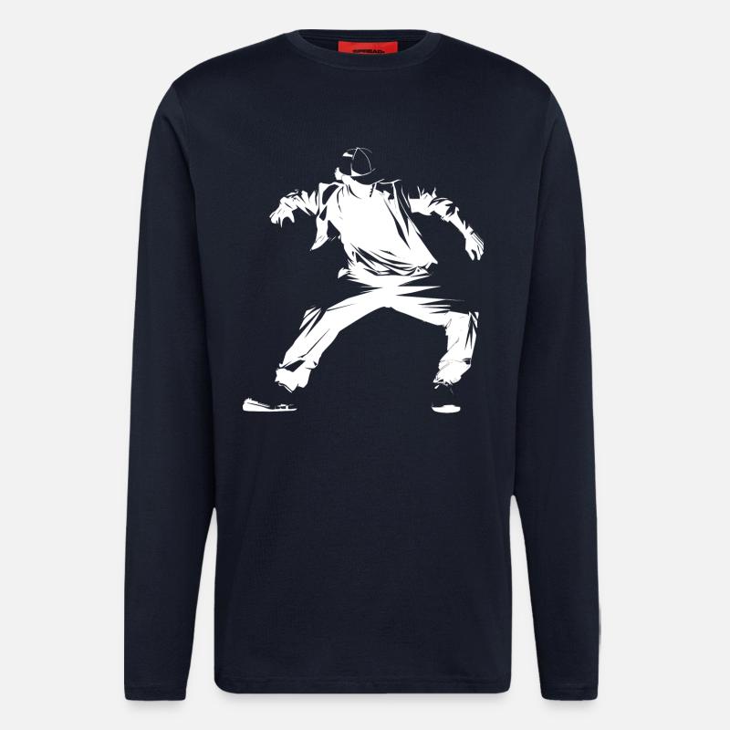 Breakdancer Graphics - Longsleeve - made by SPREAD  - DARK NAVY