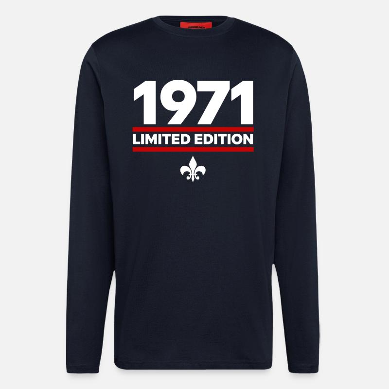 Édition limitée de 1971 - Manches longues bio décontracté fabriqué en UE - DARK NAVY